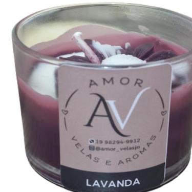 Imagem de Vela Aromática Artesanal em Vidro 100g Cera de Coco Premium  Amor e Ve