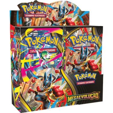 Imagem de Pokémon Box com 36 Boosters MegaEvolução Jogo de Cartas Copag Português