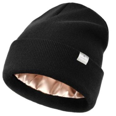 Imagem de Gorro de inverno com forro de cetim YANIBEST para mulheres e homens