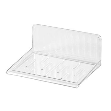 Imagem de Pequena prateleira flutuante de parede organizador de economia de espaço de plástico para câmeras de segurança roteadores monitores de bebê 12 x 9 x 5 cm