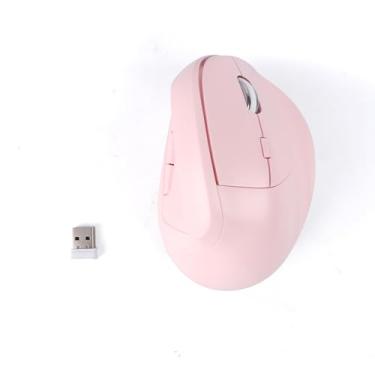 Imagem de Mouse ergonômico, mouse vertical sem fio, mouse óptico sem fio de 2,4 GHz com receptor USB, 6 botões de resolução de 1600 para laptop, PC, computador, Mac, Windows, desktop, notebook, mão direita
