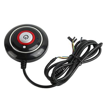 Imagem de Botão Liga/desliga do PC, Botão de Metal do Host do Interruptor, ABS Forte, Peso Leve, Instalação Simples Plug and Play, Interruptor de Alimentação do PC para Internet Café (2 USB)