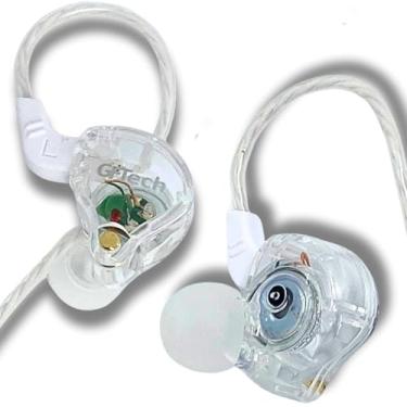 Imagem de Fone In Ear Monitor de Áudio Retorno de Palco com Isolamento Acústico Alta Definição - GFTech (Transparente)