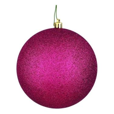 Imagem de Vickerman Ornamento de bola com glitter vermelho Berry 30,5 cm.