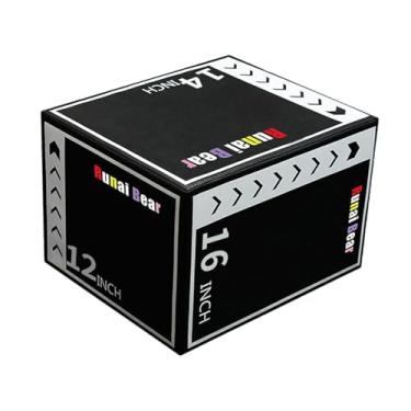 Imagem de Colaxi Caixa de salto pliométrica 3 em 1, caixa de agilidade, mulheres e homens, portátil, 30x35x40 cm, equipamento de exercício de salto para, Style B