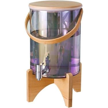 Imagem de Garrafa De água Fria De Grande Capacidade Com Torneira Dispensador De Bebidas De Vidro Portátil Balde De água Fria Doméstico Dispensadores De Bebidas Para Festas, Colorful, 7.1L