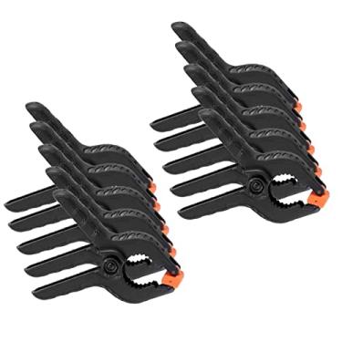 Imagem de HEEPDD 10pcs, Clipe de Grampo de Mola de Plástico Preto de 2 Polegadas, Serviço Pesado, Alça Anti -deslize, Tamanho Compacto, para Portas de Madeira e Hardware de Janela e Travas