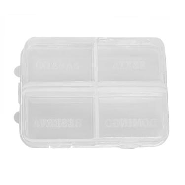 Imagem de 2 Estojo Caixa Organizadora Porta Comprimidos Cápsulas Compacto De Bolsa Viagem Semanal