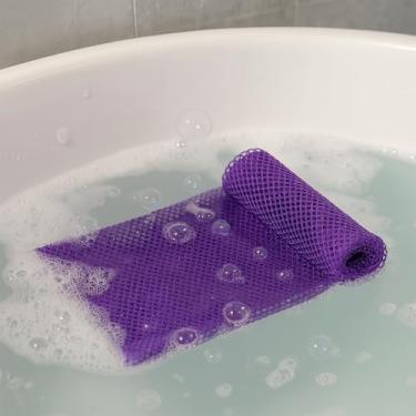 Imagem de Esponja de rede africana, esponja de rede esfoliante africana de nylon com nós, esponja de banho, esfoliante corporal, acessórios de chuveiro, roxo