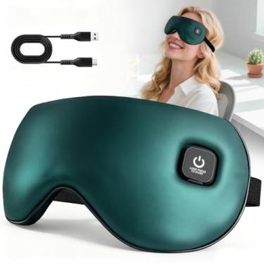 Imagem de Máscara de olhos aquecida, compressa de aquecedor de olhos sem fio para olhos secos e alívio, capa recarregável e lavável, máscara de dormir de grafeno presentes de viagem para homens e mulheres