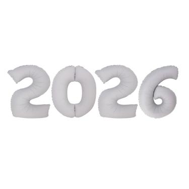 Imagem de Balão Personalizado Ano Novo 2026 Kit Com 4 Números 40Cm (Branca)