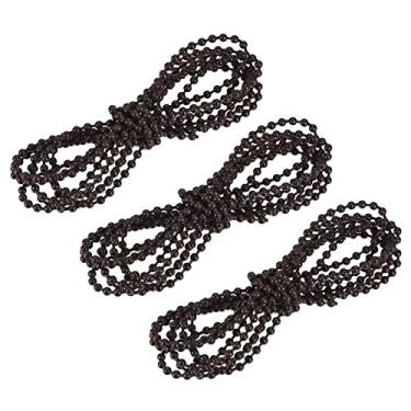 Imagem de Cordão de corrente com contas, 2,19 metros 3 peças de persiana vertical romana para cortinas de janela, peças de reposição, café