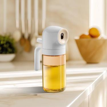 Imagem de Pulverizador de óleo para cozinhar frasco de vidro de spray de óleo de 180 ml para cozinha, salada, fritura, churrasco branco