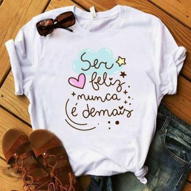 Imagem de Blusa T-shirt Camiseta Feminina Estampada -Gospel- Várias Estampas 06 