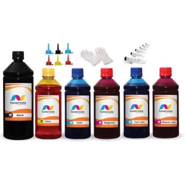 Imagem de Kit 3.5 Litros De Tinta Compatível Para Epson L810 T673 - Toner Vale