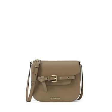 Imagem de Michael Kors Bolsa transversal pequena Emilia, ferragens douradas/couro seixo/casca