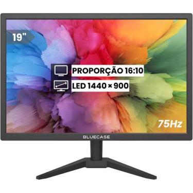 Imagem de Monitor Slim LED 19 HD 75Hz 5ms Preto Suporte Base VESA 75x75mm Compat