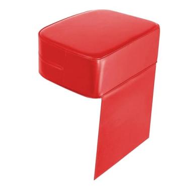 Imagem de harayaa Assento elevatório infantil para salão de beleza, acessórios para corte de cabelo, almofada macia para cadeira de cabeleireiro, almofada elevatória, Vermelho