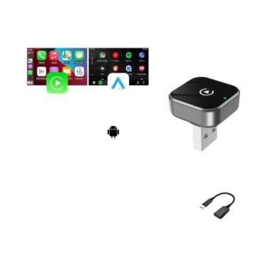 Imagem de Adaptador Wireless CarPlay E Android Auto 2 Em 1, Caixa Inteligente AI