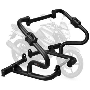 Imagem de Protetor de Motor e Carenagem Coyote Preto com Pedais - YBR 125 Factor