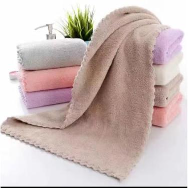 Imagem de Toalha de Banho Grande Microfibra 70x140cm Secagem Rápida Alta Absorção Academia Praia Viagem (bege)