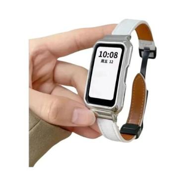 Imagem de Pulseira De Couro Magnética Para Huawei Band 10 9 8, Substituição De P