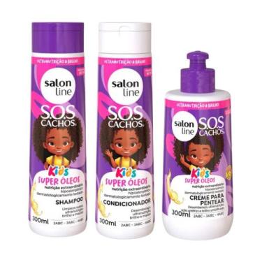 Imagem de Kit para cachinhos nutridos SOS Cachos Kids Super Óleos Salon Line, Ro