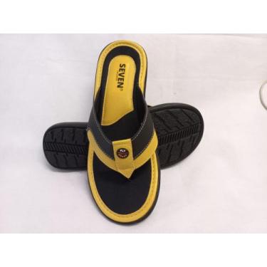 Imagem de Chinelos sandálias ortopédicos com solado de borracha - Seven, Preto, 