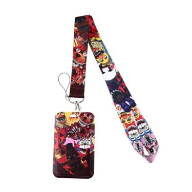 Imagem de Cordão de urso de terror de Natal e Halloween, cordão de suporte de crachá de desenho animado para cartão, viagem