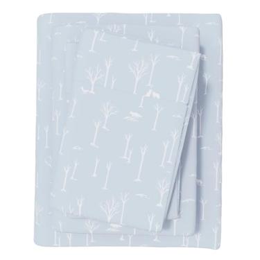 Imagem de Great Bay Home Jogo de lençóis de flanela king size - 100% algodão turco, escovado, com estampa de chalé - ultramacio, aconchegante, conjunto de cama de 4 peças (trilha de bétula)