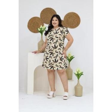 Imagem de Vestido Feminino Plus Size Leila Estampado Casual Confortável 50 ao 54-Feminino