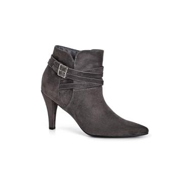 Imagem de City Chic Botas femininas de cano curto - Dakota, Aço, 12 Wide
