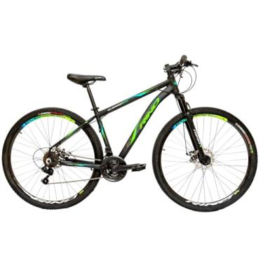 Imagem de Bicicleta Aro 29 Rino Everest 24v – Freio Hidráulico, SHIMANO TZ (Preto/Azul/Verde, 19)