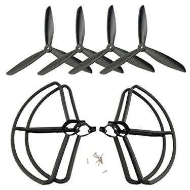 Imagem de Luzhengyang 3-Leaf Propellers+ive Rings for H501S Quadcopter. and Easy to Install. Perfect Upgrade Accessories for RC Drone Enthusiasts