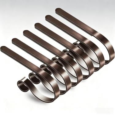 Imagem de 1 gancho de armazenamento de Natal – Ganchos de metal ajustáveis para decoração de festa de Natal em casa e família, ideal para cabides de meia de manto de lareira