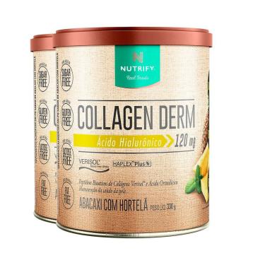 Imagem de Kit 2 Collagen Derm Hialurônico Abacaxi Com Hortelã Nutrify 330g