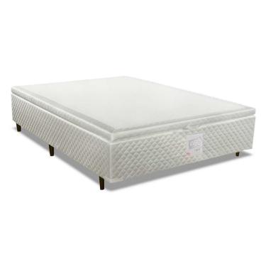 Imagem de Cama Box Baú Universal King Mh1439 Bordado White (193x203x35) - Herval