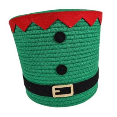 Imagem de Ｂｅｓｇａ Cesto organizador de Natal para mesa, prático e portátil, ideal para guardar decorações natalinas em armários e banheiros, Grande