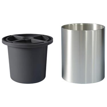 Imagem de Design de cilindro inovador, bandeja de gelo de aço inoxidável, máquina de cubos de gelo transparente, molde de gelo de uísque de silicone, economia de espaço para uso em bar