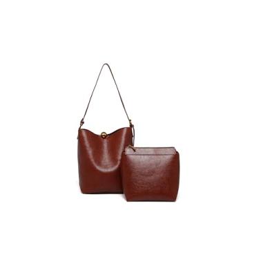 Imagem de Bolsa feminina, bolsa de mão de couro sintético e bolsas médias Hobo Bolsa de ombro de designer, Borgonha, Small, Bolsa quadrada pequena transversal