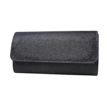 Imagem de SANOVIO Bolsa clutch Sparkle para mulheres | Bolsa noturna brilhante conversível 3 em 1 e bolsa de festa | Presente de casamento, Preto - 1