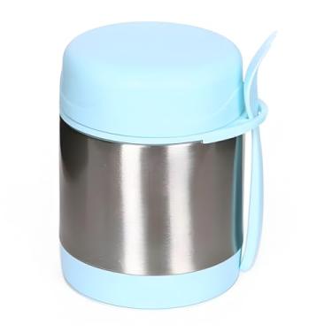 Imagem de Marmita Pote Térmico Infantil 300ml com Talher p/Lancheira (Azul claro)