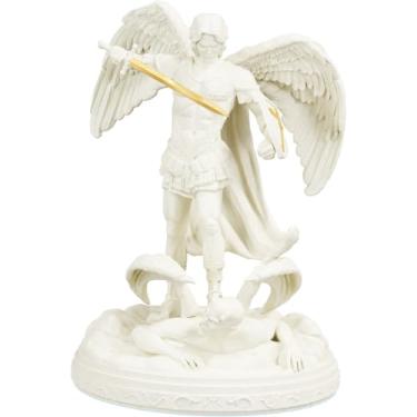Imagem de Estátua Arcanjo Miguel - Versão 7 (Cor Mármore Dourado)