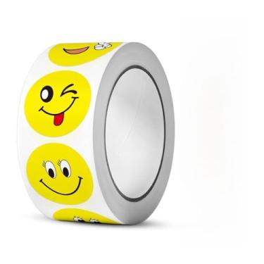 Imagem de 500 Sheets/Roll Emoji Smiley Face Stickers – Perfect for Laptops, Scrapbooks, Mobile Phones, Skateboards, Guitars, and More!