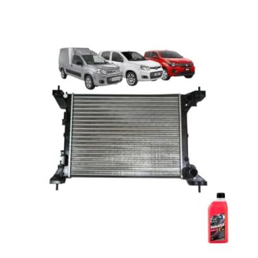 Imagem de Kit Radiador Novo Uno/Pálio Evo 10> Mobi 16> C/Ar + Aditivo Paraflu 1L Rosa