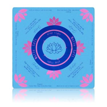 Imagem de Dawnrait® Mahjong Mat for Table with Learning Rules - 33" Neoprene American Mah Jongg Accessories and Gifts - Noise Reduction & Non-Slip Brard Game Top Cover Cloth: Mahj Domino Pocker Card (Azure)