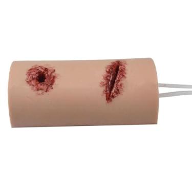 Imagem de Kit de treinamento de empacotamento de feridas, simula kit de treinamento de torniquete de embalagem de feridas, reutilizável, modelo simulador de laceração de braço, para praticar técnicas de