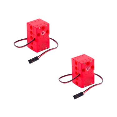 Imagem de KittenBot GeekServo 2KG High-Torque Dual-Output Servo/Motor – Building Blocks Technic Compatible, Micro:bit & Arduino Ready – Grey (Servo) / Red (Motor) (Red Motor (2pcs))