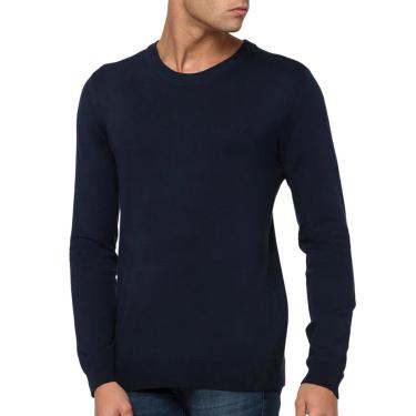 Imagem de Suéter Calvin Klein Tricot Crewneck CK Logo Azul Marinho-Masculino