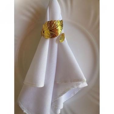 Imagem de Kit 12 Guardanapos De Tecido Oxford 35x35 Mesa Posta Buffet Festa Casamento Aniversario(Branco)